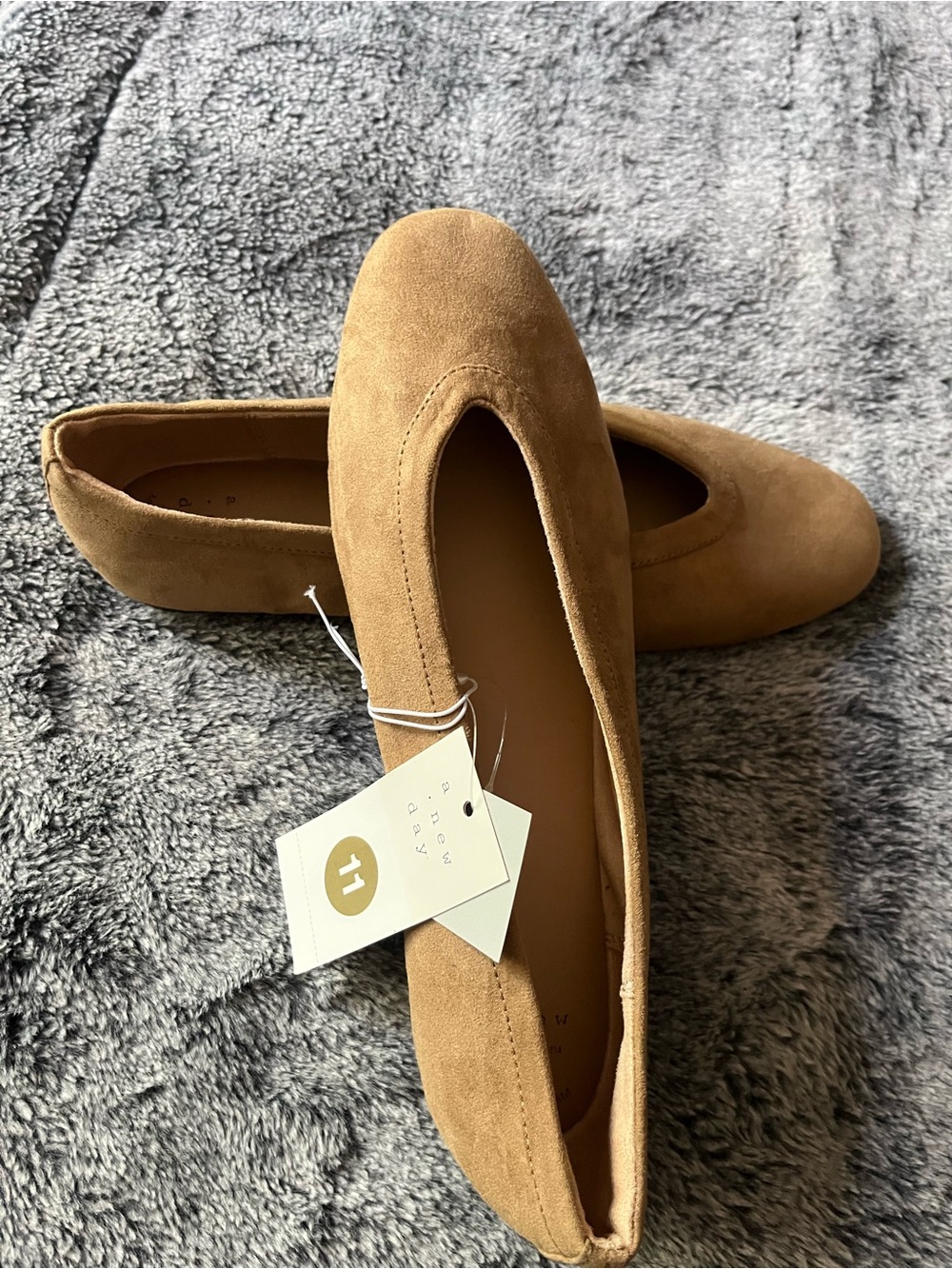A New Day  Tan Suede Ballet Flats